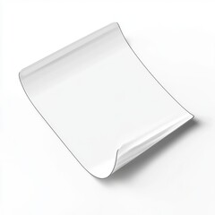 Poster - A sleek, glossy sheet of clear plastic elegantly curved on a white background.