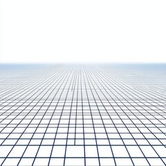 Poster - A vast, empty grid stretches into the horizon, evoking a sense of infinity and tranquility.