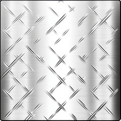 Poster - Textured metallic background with a brushed stainless steel finish, featuring subtle patterns and reflections.