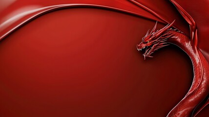 Poster - Captivating 3D featuring a dragon motif design elegantly rendered on a modern sleek gradient background
