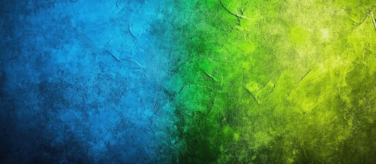 Poster - vibrant green and blue grunge textured background suitable for creative designs and text placement i