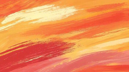 Poster - Bold Abstract Brushstroke Chinese New Year Background in Red and Gold with a Clean White Text Box for Festive Art Style