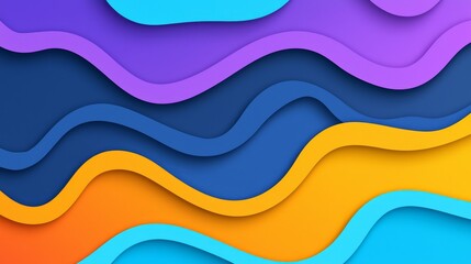 Poster - A dark black background with a grainy texture, showcasing a vibrant abstract wave of purple and orange gradients, designed for noise texture banners, posters, or headers.
