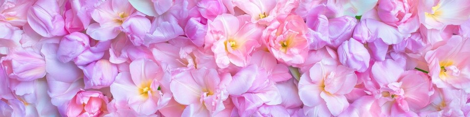 Poster - Elegant Pink Blossoms A Captivating Display of Pastel Petals in Bloom