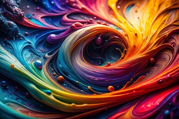 Poster - Abstract Ink Strokes: Dynamic Visual Tension Macro Photography