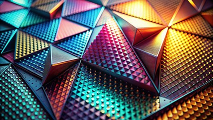 Poster - Abstract Triangle Halftone Pattern Set: Candid Photography Style Stock Photo