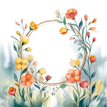 water color floral design Clipart for invitations