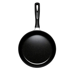 Sleek Black Pan on White Background Cooking Utensil Kitchen Tool