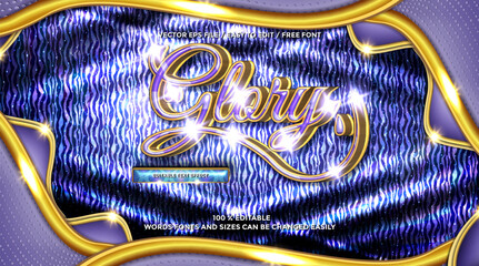 Poster - Luxury glory gold 3D Rendering text effect style