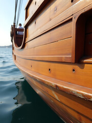 wooden planks make up the hull of a ship, providing protection from the elements and ensuring its st