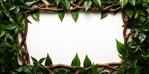 Wall Mural - frame of grass with bamboo