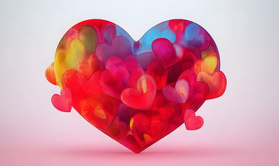 Canvas Print - heart, vector background