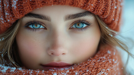 Wall Mural - portrait of a girl in a cap