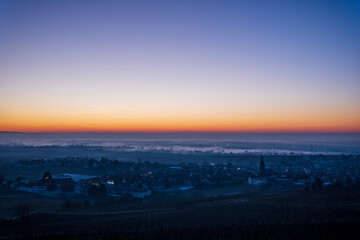 Wall Mural - city skyline in winter
