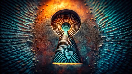 Poster - Keyhole Thumbprint: Abstract Conceptual Photography of Identity and Privacy