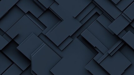 Poster - Dark blue background showcases geometric shapes and gradients, suitable for modern design presentations and visually appealing layouts SEAMLESS PATTERN