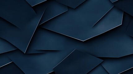 Poster - Dark blue background showcases geometric shapes and gradients, suitable for modern design presentations and visually appealing layouts SEAMLESS PATTERN
