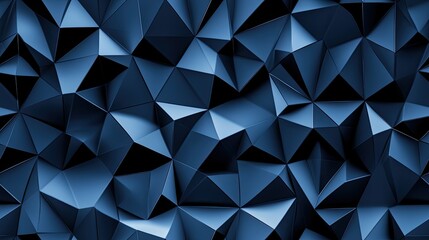 Poster - Dark blue background showcases geometric shapes and gradients, suitable for modern design presentations and visually appealing layouts SEAMLESS PATTERN