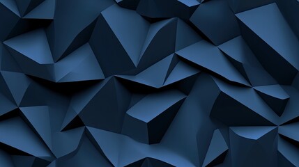 Poster - Dark blue background showcases geometric shapes and gradients, suitable for modern design presentations and visually appealing layouts SEAMLESS PATTERN