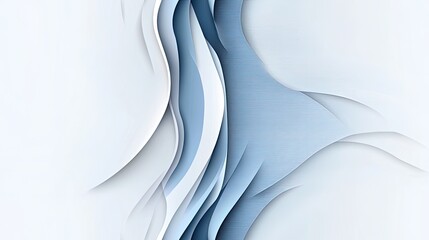 Poster - This captivating abstract design features smooth blue waves with luminous highlights, creating a serene atmosphere and ample copy space SEAMLESS PATTERN