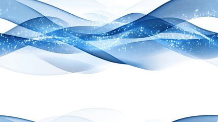 Poster - This captivating abstract design features smooth blue waves with luminous highlights, creating a serene atmosphere and ample copy space SEAMLESS PATTERN