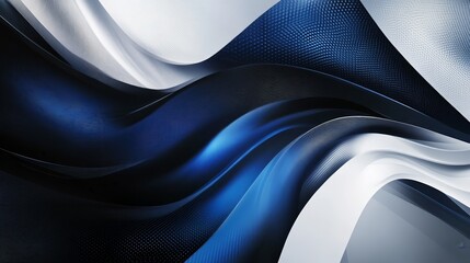 Poster - Abstract blue and white wavy texture background