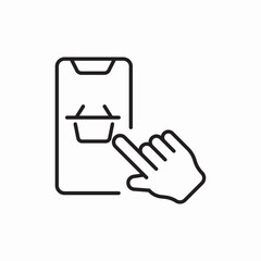 Poster - Mobile shopping application interface icon vector sign
