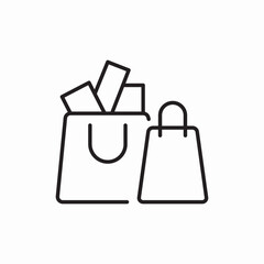 Poster - Shopping bags retail store icon vector sign