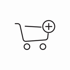 Poster - Add to shopping cart icon vector sign
