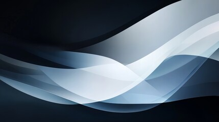 Aufkleber - Abstract dark blue and white wave background