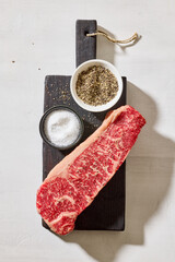 Canvas Print - fresh raw Australian Wagyu steak