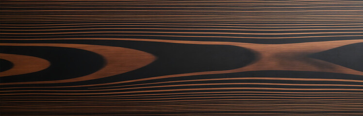 Poster - The Makassar Wood Panel Features An Exotic Dark Wood Texture With A Unique Repeating Pattern On A Stylish Banner. 00002