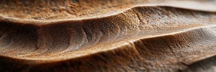 Leinwandbilder - Close-up of undulating brown textured surface.