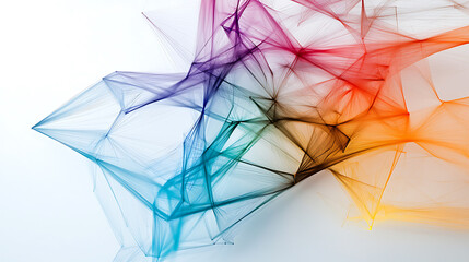 Poster - Vibrant abstract art displaying dynamic connections digital realm graphic design modern aesthetic eye-level view visual concept