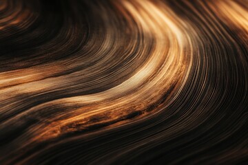 Fototapete - Abstract swirling dark brown and gold textured pattern.