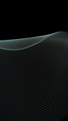 Poster - Abstract Flowing Blue Ribbon on Black Background
