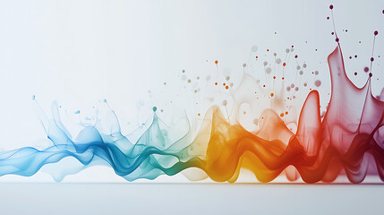 Poster - Dynamic color splash abstract art waves studio setting digital artwork vibrant environment artistic perspective