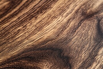 Poster - Close-up of dark brown wood grain texture with diagonal lines and variations in tone.