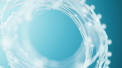 Aufkleber - Abstract swirling water droplet design on blue background.
