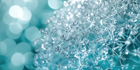 Aufkleber - Abstract teal background with interconnected nodes.