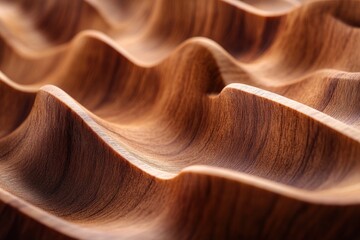 Poster - Close-up of a wavy, textured wooden surface.