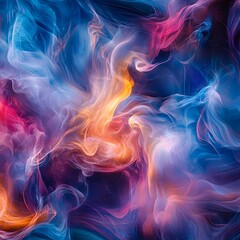Poster - Dynamic colorful swirls abstract art digital creation vibrant environment close-up viewpoint artistic concept