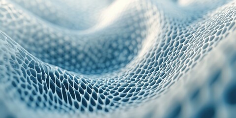 Fototapete - Abstract blue wavy textured surface.