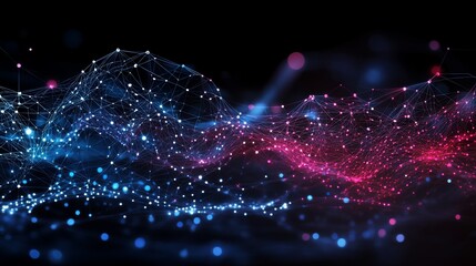Abstract digital network connection concept
