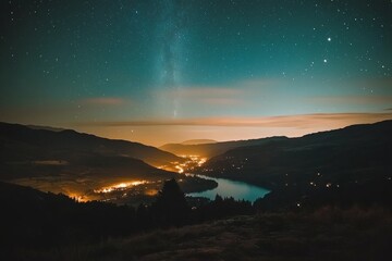 Wall Mural - the blue night sky dotted with stars makes an excellent screensaver for space enthusiasts. it's also
