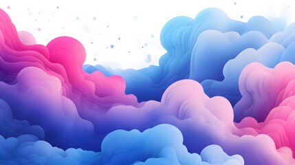 Poster - Vibrant cloud patterns abstract art digital creations colorful environment artistic viewpoint creative concept