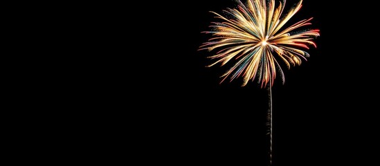 Aufkleber - Colorful fireworks bursting in the night sky illuminating darkness with bright patterns and vibrant colors showcasing a celebratory atmosphere