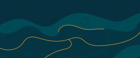 Poster - Luxury gold abstract line art background with a modern mountain topographic map design including golden lines texture, designed for 17:9 wallpaper use in wall arts, fabric, packaging, web, banner,
