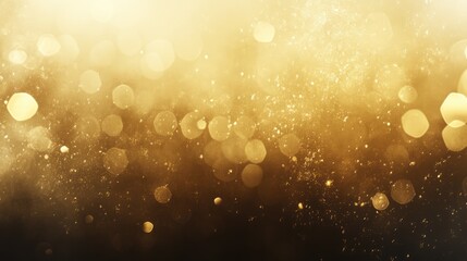 Poster - Glistening golden bokeh background with sparkling light effects creating a warm and dreamy atmosphere for elegant design projects