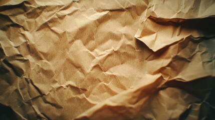 Poster - Crumpled vintage brown paper texture background for design and creative projects